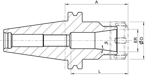 Mandrino ER32 Portapinza In Acciaio Legato - Gambo Dritto 100L Per Fresatura CNC E Precisione